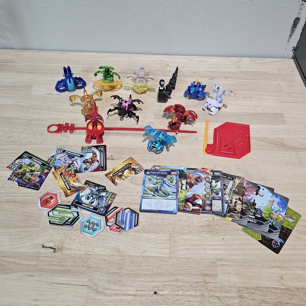 Bakugan Battle Brawlers Mixed Lot of 11 Collectible Figures And  Lot Of Cards